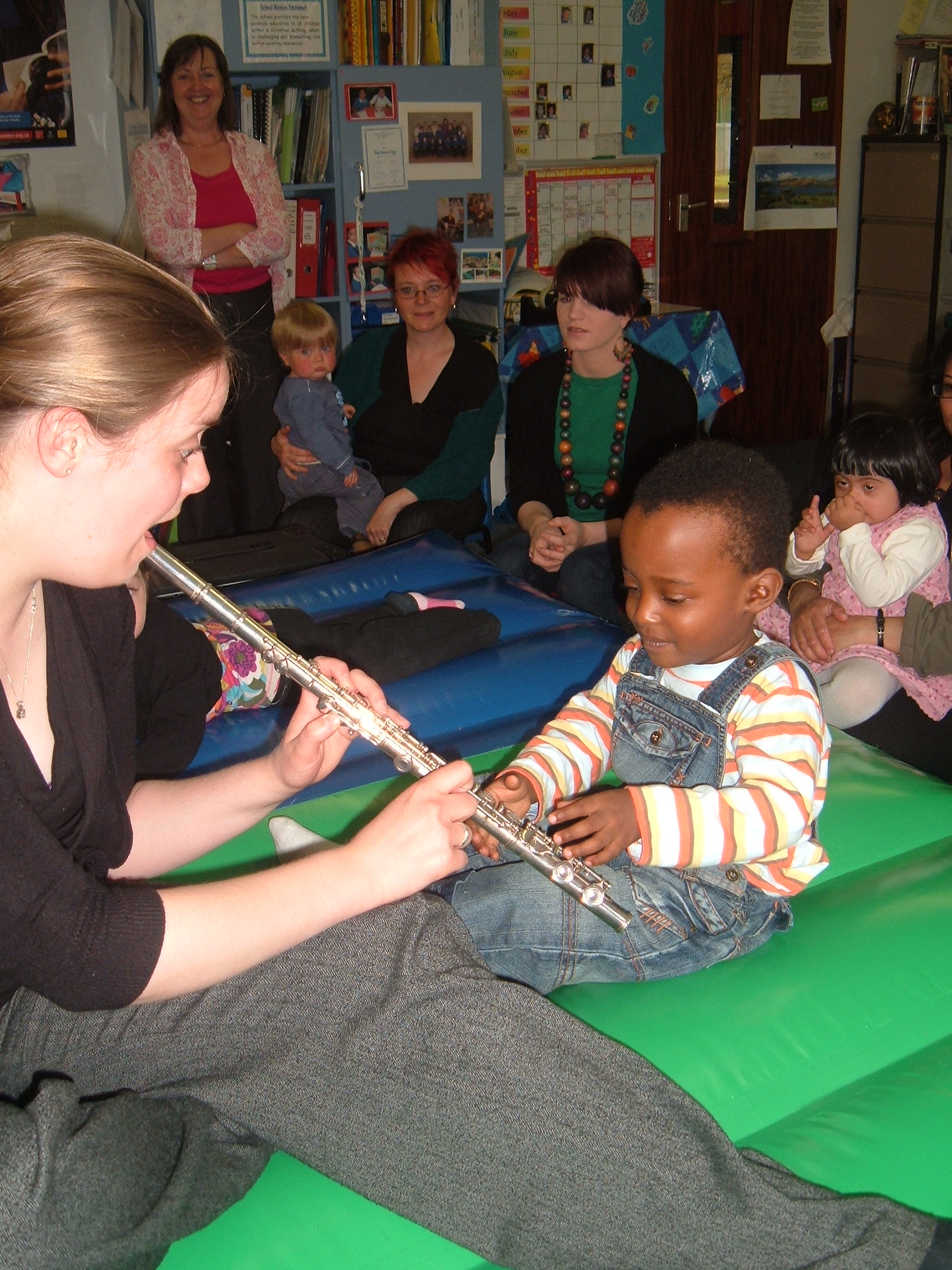 Performing at a pre-school group for deaf children and their parents