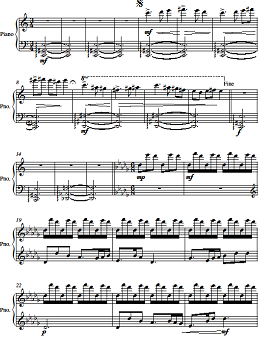 Finished composition in the style of Debussy